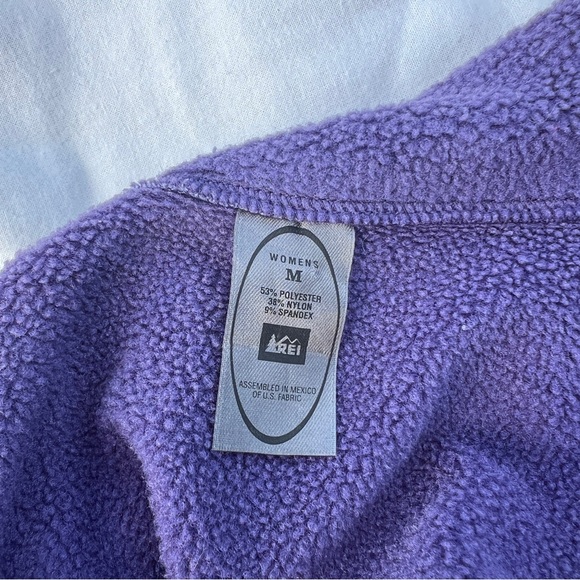 REI Polartec Power Stretch Purple Fleece Zip Up Vest, M - Picture 10 of 15